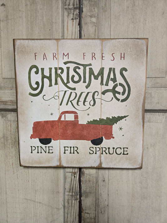 Farm Fresh Christmas Trees Sign