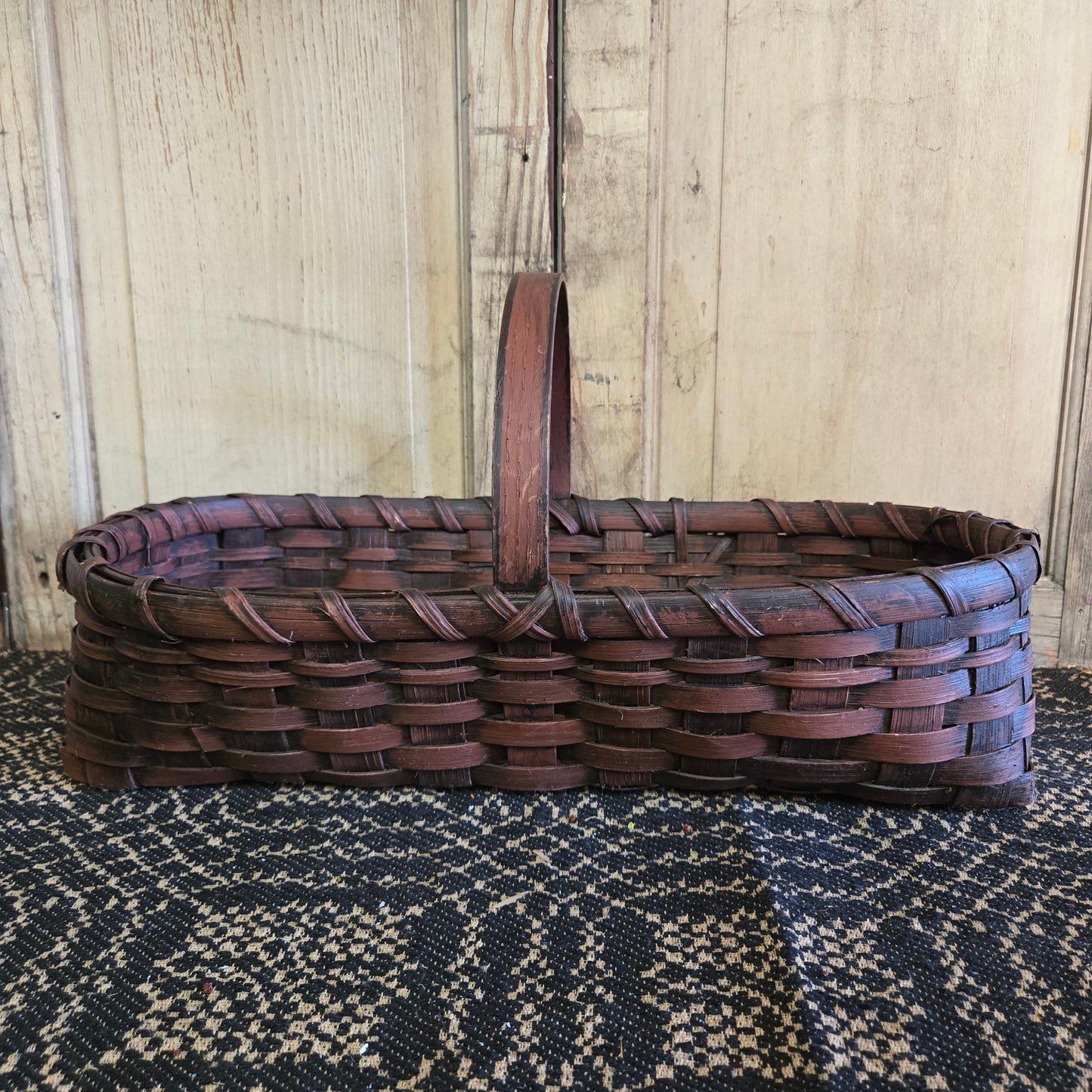 Primitive Garden Basket Burgundy