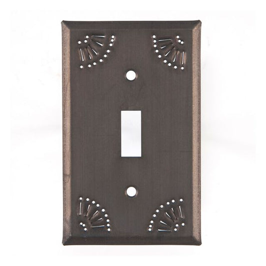 Single Switch Cover with Chisel in Kettle Black
