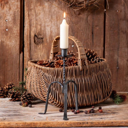 Single Taper Wrought Iron Candle Holder