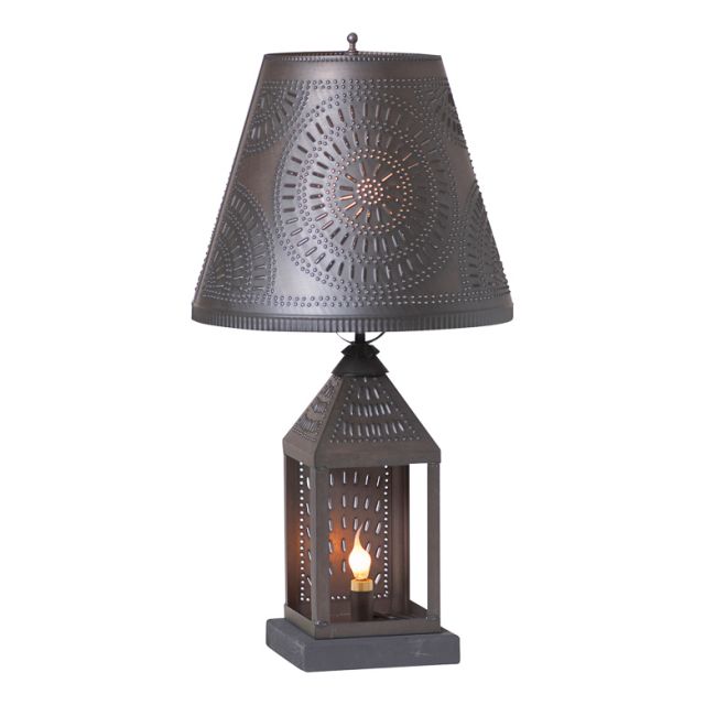 Valley Forge Lamp Base in Kettle Black Tin
