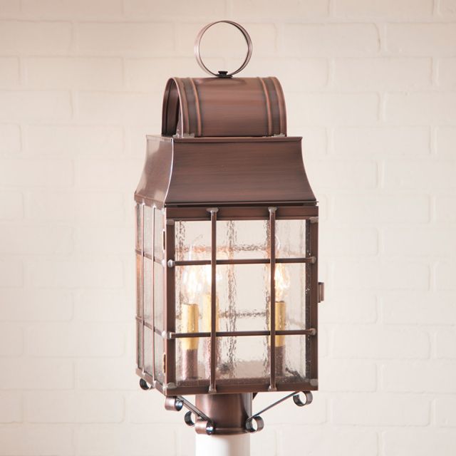 Washington Post Lantern in Antique Copper - 3-Light