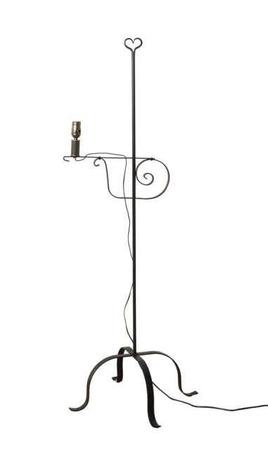 Wrought Iron Heart Top Adjustable Floor Lamp