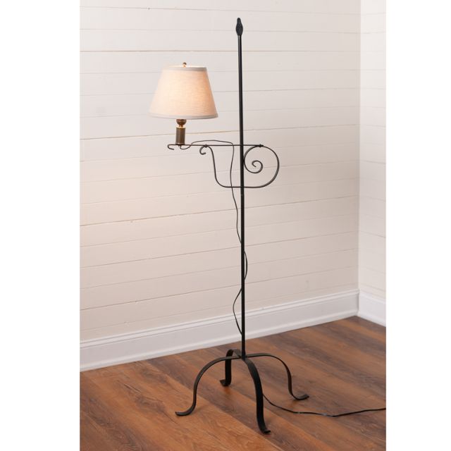 Wrought Iron Flame Tip Adjustable Floor Lamp